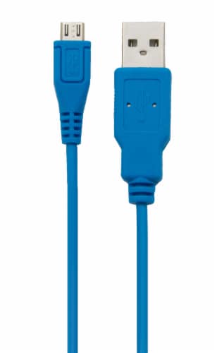 CELLCandy USB-to-Micro-USB Sync/Charge Cable - Tropical Blue Perspective: front