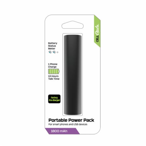 CELLCandy 1800 mAh Portable Power Pack - Black Perspective: front