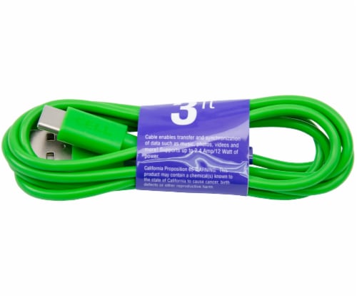 CELLCandy Type C Cable 2.0 - Green Perspective: front