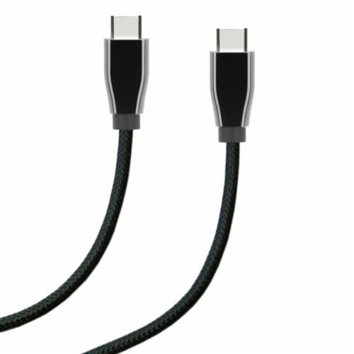 ZGear USB-C to USB-C Braided Cable - Black Perspective: front