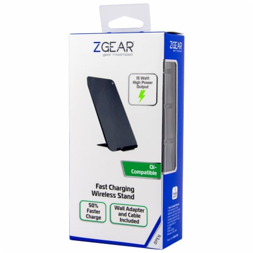 ZGear Fast Charging Wireless Stand - Black Perspective: front