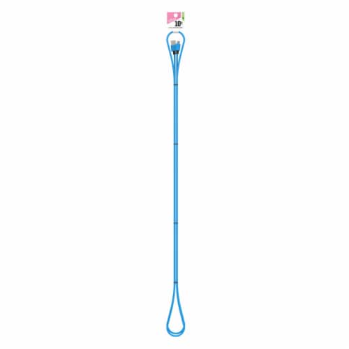 CELLCandy Braided Charge and Sync Cable - Light Blue Perspective: front
