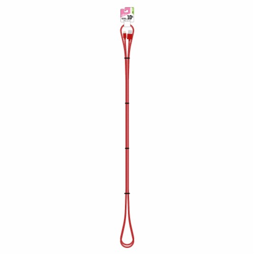 CELLCandy Red Braided Lightning Phone Charge & Sync Cable Perspective: front