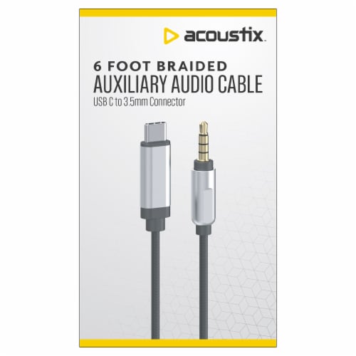 Acoustix™ Auxiliary Braided Audio Cable Perspective: front