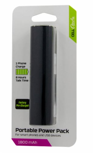 CELLCandy 1800mAh Portable Power Pack - Black Perspective: front