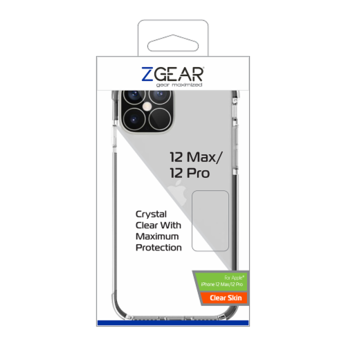 ZGear Clear Skin iPhone 12 Max/Pro Case Perspective: front
