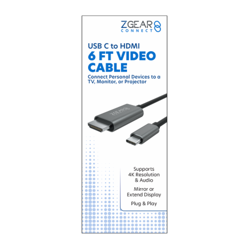 ZGear USB C to HDMI Video Cable Perspective: front