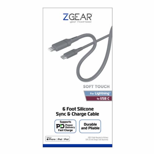 ZGear® Silicone Sync & Charge Cable Perspective: front