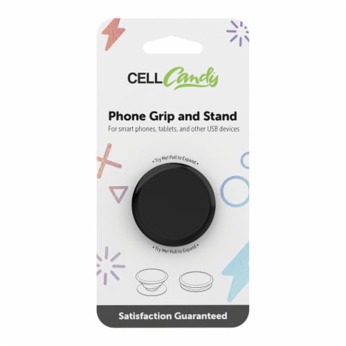 CELLCandy® Collapsible Phone Grip - Black Perspective: front