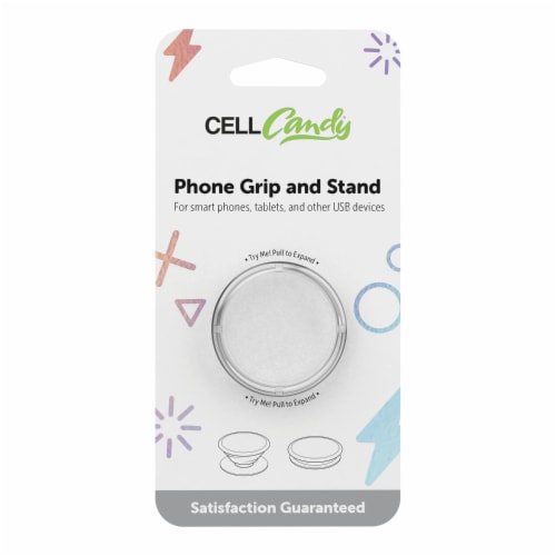 CELLCandy® Collapsible Phone Grip - Clear Perspective: front