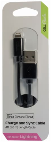 CELLCandy Charge and Sync Cable - Black Perspective: front