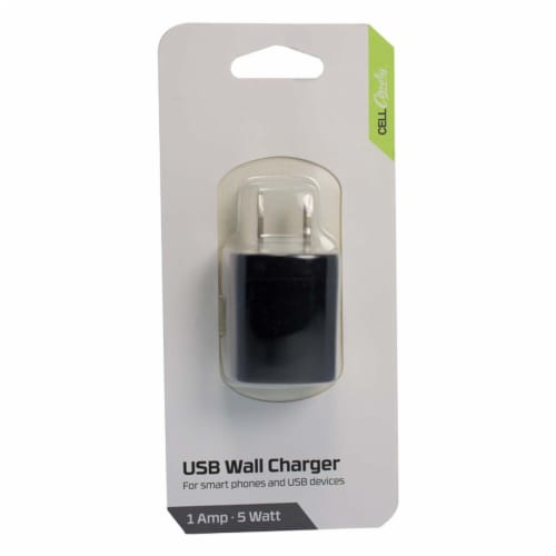 CELLCandy USB Wall Charger - Black Perspective: front
