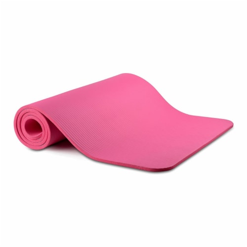 Thick Yoga and Pilates Exercise Mat with Carrying Strap Pink, 1 unit - City  Market