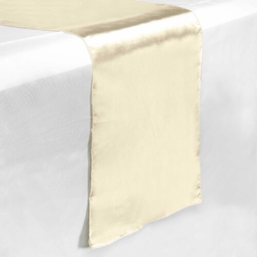5-Pack Satin 12 x 108 Table Runners - Ivory by Lann's Linens, 12 x 108 inches - Kroger