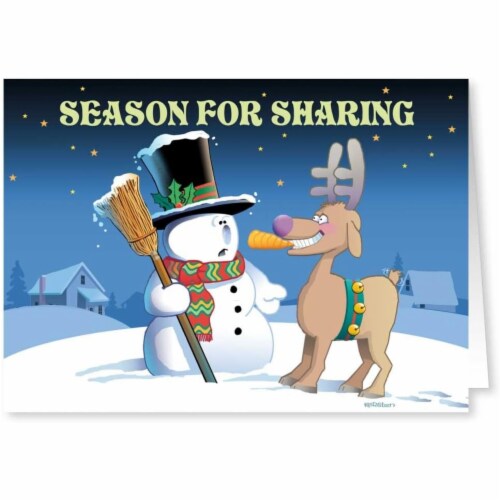 Merry Christmas Card Eco Friendly Christmas Card or Card Set Snowman Christmas  Card Cute Christmas Card 