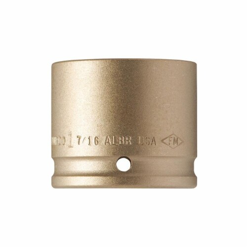 Ampco Safety Tools Impct Skt,Nkl Alm Brz,Natural,1 1/2 in I-1/2D1-1/2 Perspective: front
