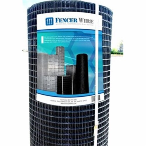 Fencer Wire 2 X 50 Ft 16 Gauge Welded Wire Fence Vinyl Coated Black 1 5 X 1 5 In Mesh 1 Kroger