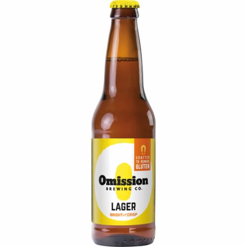 Omission Brewing Co. Gluten Free Lager Perspective: front
