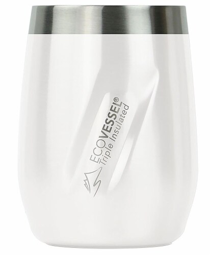 EcoVessel  TriMax® Insulated Wine Cup Pearl Perspective: front