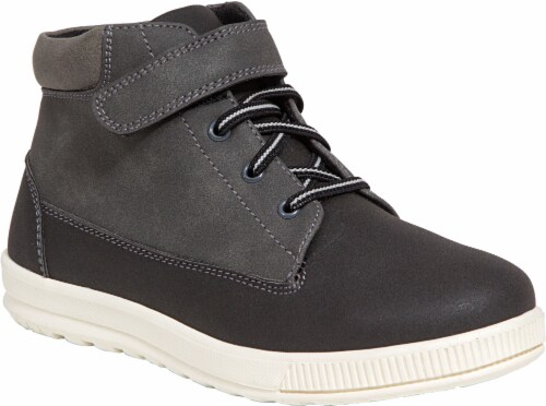 Deer Stags Niles High-Top Boys' Boots - Black/Gray Perspective: front
