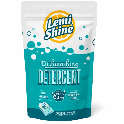 Lemi Shine Powerful Citric Dishwashing Detergent Combo Pacs Perspective: front