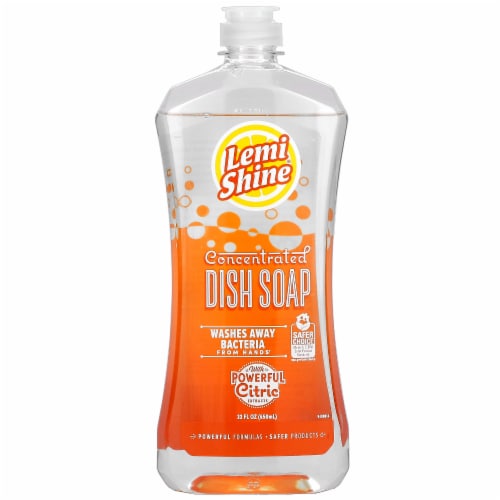 Lemi Shine Washes Away Bacteria Concentrated Liquid Dish Soap 22 Oz Perspective: front