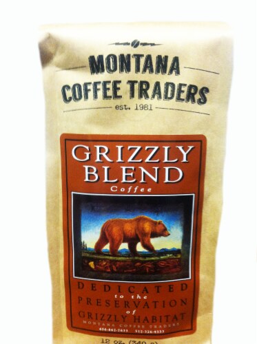 Montana Coffee Traders Grizzly Blend Dark Roast Ground Coffee Perspective: front