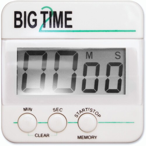 Ashley Big Time Digital Timer - Desktop - For Sports - White, Black Perspective: front