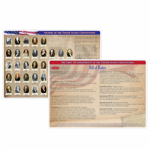 Ashley Productions Smart Poly 12  x 17  Constitution/Bill of Rights Learning Mat Perspective: front