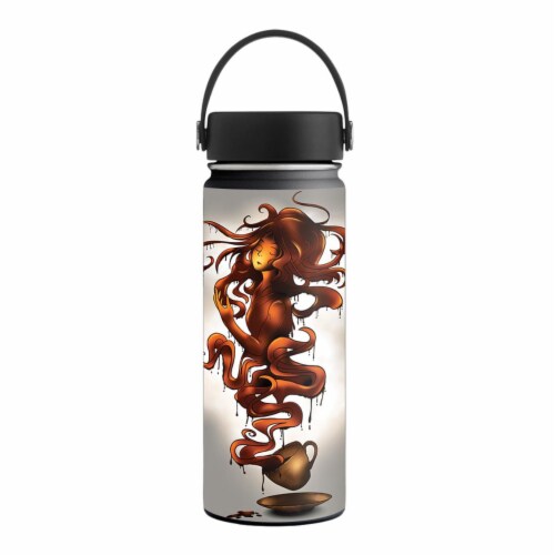 MightySkins HFWI18-Coffee Dreams Skin for Hydro Flask 18 oz Wide Mouth - Coffee Dreams Perspective: front