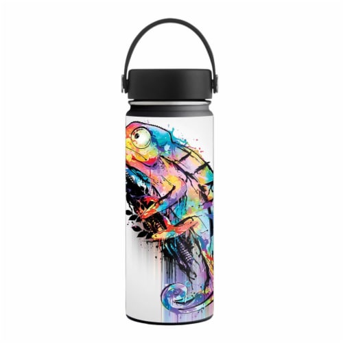 MightySkins HFWI18-Rainbow Chameleon Skin for Hydro Flask 18 oz Wide Mouth - Rainbow Chameleo Perspective: front