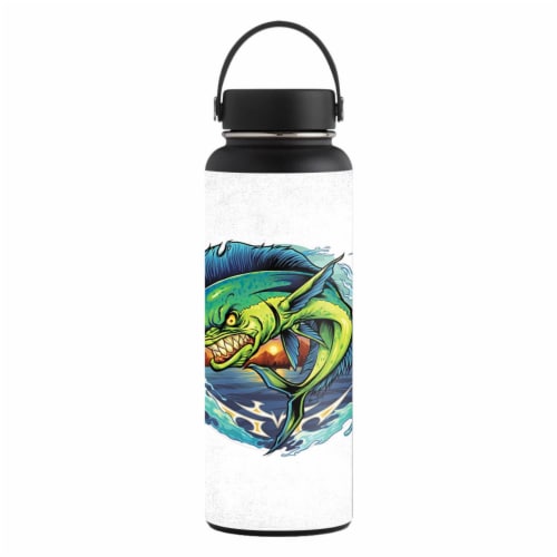 MightySkins HFWI40-Angry Mahi Mahi Skin for Hydro Flask 40 oz Wide Mouth - Angry Mahi Mahi Perspective: front