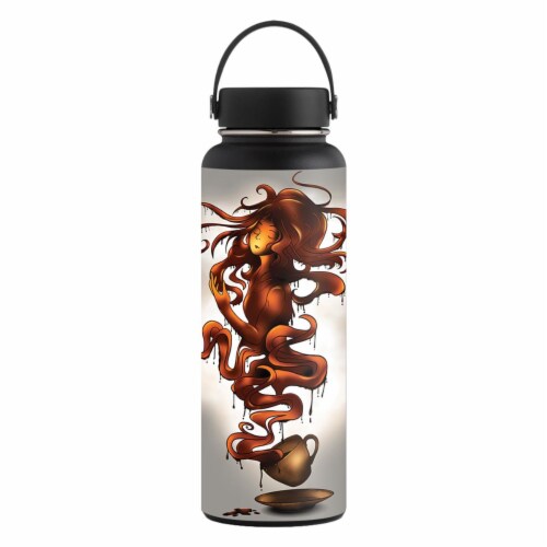 MightySkins HFWI40-Coffee Dreams Skin for Hydro Flask 40 oz Wide Mouth - Coffee Dreams Perspective: front