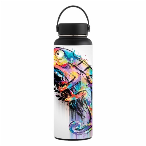 MightySkins HFWI40-Rainbow Chameleon Skin for Hydro Flask 40 oz Wide Mouth - Rainbow Chameleo Perspective: front