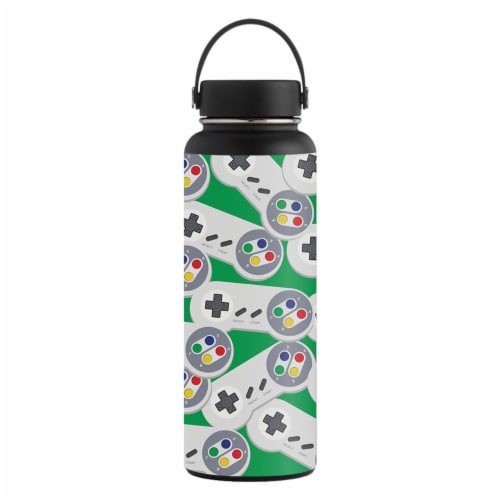 MightySkins HFWI40-Retro Controllers 1 Skin for Hydro Flask 40 oz Wide Mouth - Retro Controll Perspective: front