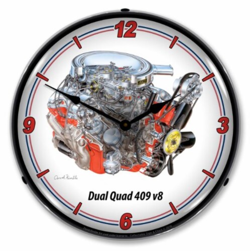 GMDK1604644 Dual Quad 409 v8 clock - Made in USA Perspective: front