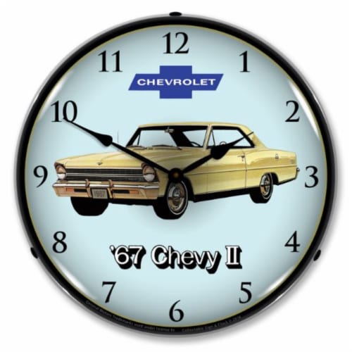 GM1701702 1967 Chevy II Nova Super Sport clock - Made in USA Perspective: front