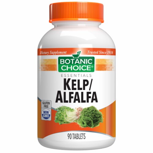 Botanic Choice Kelp/Alfalfa Green Foods Herbal Supplement Perspective: front