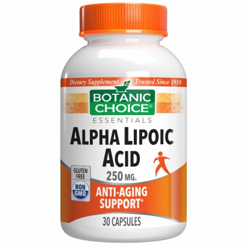 Botanic Choice  Alpha Lipoic Acid 250 mg. Amino Acid Supplement Perspective: front