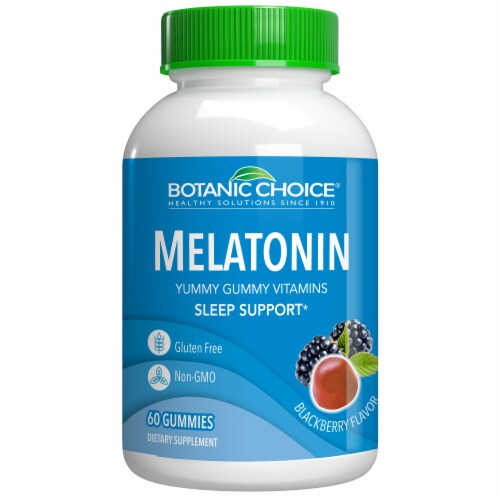 Botanic Choice  Melatonin Gummy Sleep Dietary Supplement Perspective: front