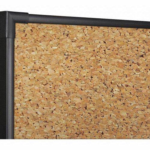 Best-Rite Bulletin Board,96 W x 48  H,Black Frame  3018H Perspective: front