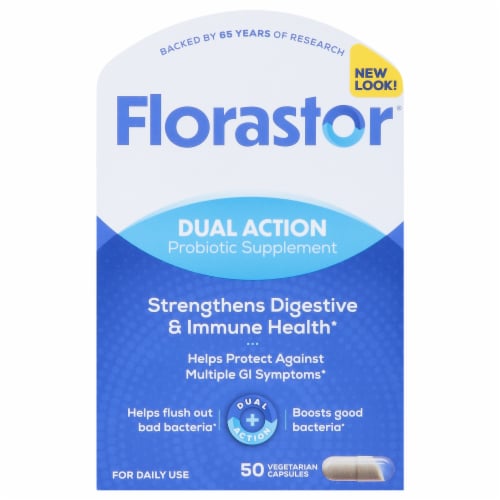 Florastor® Daily Probiotic Supplement Capsules 250mg Perspective: front