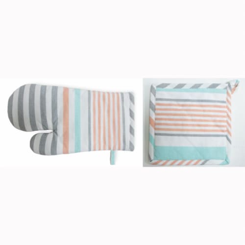 Boston International Hadley Potholder & Oven Mitt Set Perspective: front