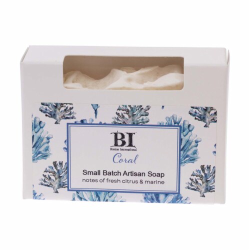 Boston International Coral Small Batch Artisan Soap Perspective: front