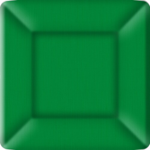 Boston International Square Paper Plates - 8 Pack - Peacock Perspective: front