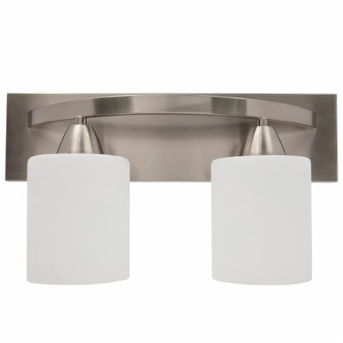 Brushed nickel vanity store light bar