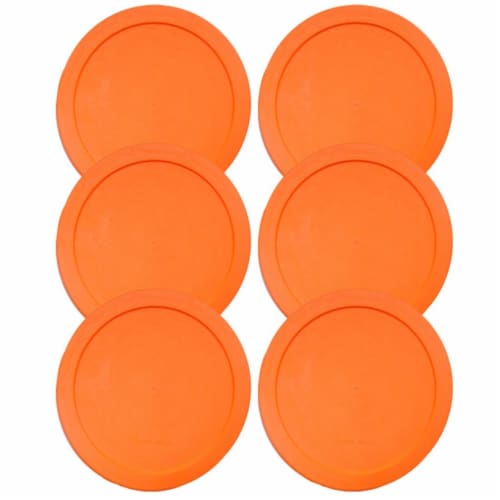 Lids for Pyrex and Anchor Round Glass Containers Works For 6/7 Cups(6-Cups, Blue-4 PACK) Perspective: front