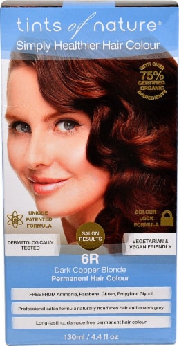 Tints of Nature  Permanent Hair Colour Dark Copper Blonde 6R Perspective: front