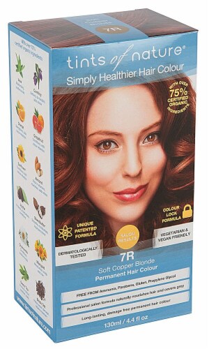 Tints of Nature  Permanent Hair Colour Soft Copper Blonde 7R Perspective: front