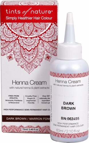 Tints of Nature  Henna Cream Hair Color Dark Brown Perspective: front